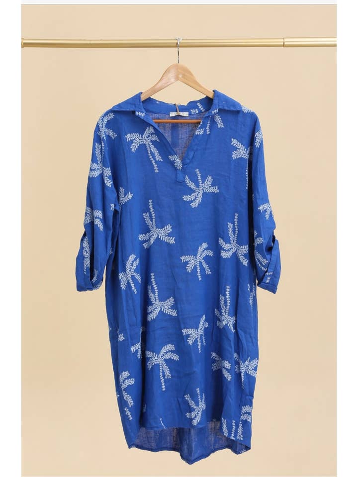 LÉA & LUC – Großhandel Kleid – Damen – Bedruckte Kleider aus 100% Leinen REF.68021