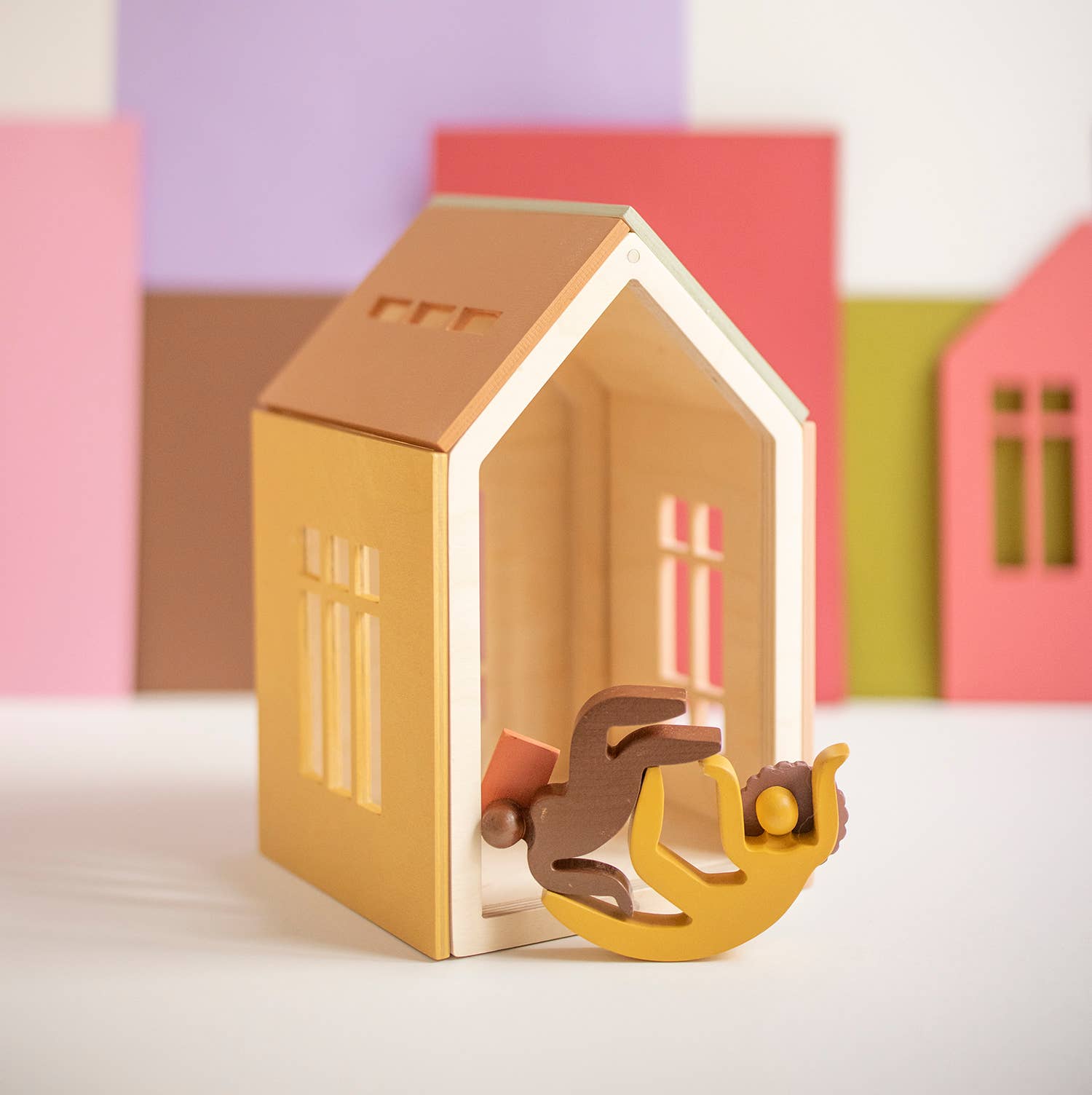 Babai – Großhandel Puppenzubehörset – Kinder – Babai Puppenhaus auf Magneten, Größe L, Lollipop-Farben8