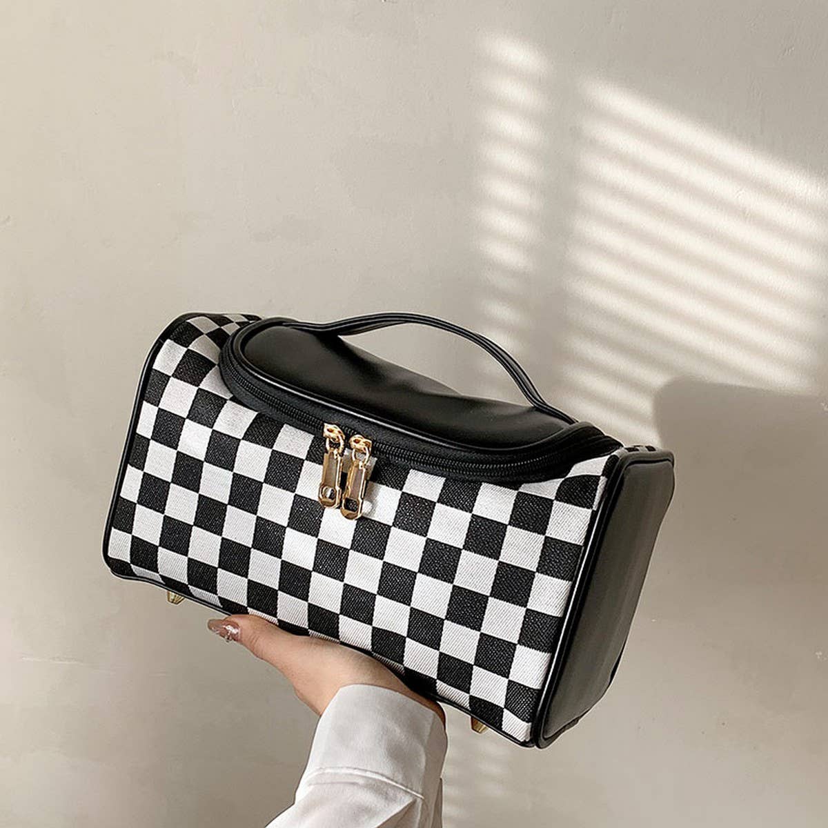 ACCITY - Wholesale Makeup/Cosmetic Bag - NEW CHECKERBOARD LARGE-CAPACITY COSMETIC BAG_CWAB44910