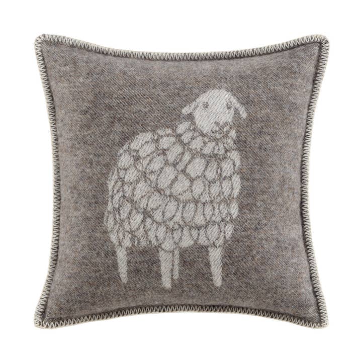 Fodera per cuscino in pura lana marrone scuro Sheep Mima per la vendita all'ingrosso da parte di JJ Textile