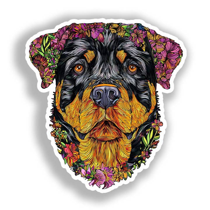 Rottweiler Dog Decal Sticker # A018017 for wholesale by Yoonek Graphics