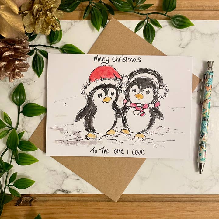 Feliz Natal Para Quem Amo - Cartão de Natal por atacado de Crafty Tinks