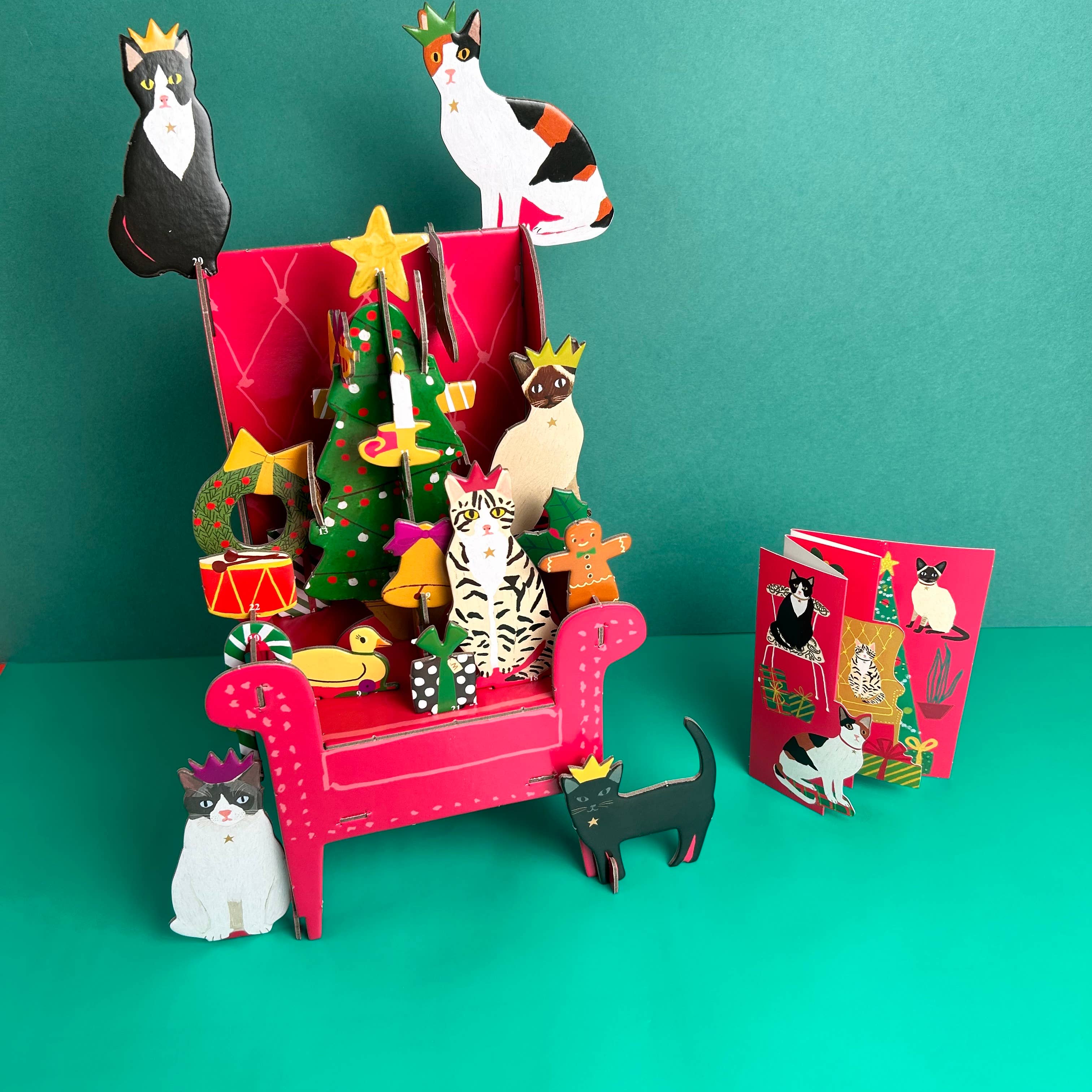 Roger La Borde - Wholesale Advent Calendar - Cosy Cats Pop & Slot Large Advent Calendar  - POPAL 6052