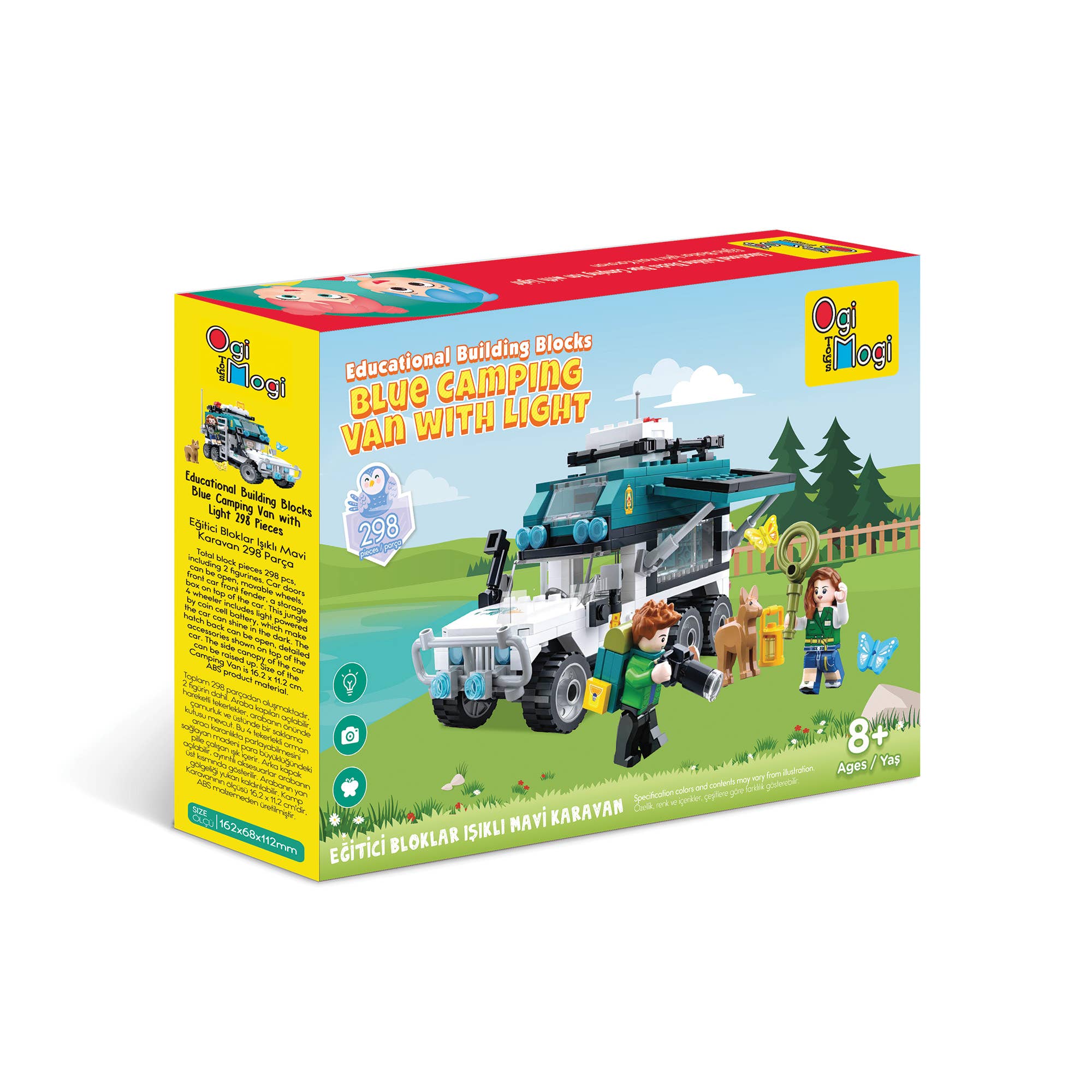 mehrfarbig Ogi Mogi Spielzeug Pädagogisches Leuchtendes Blaues Camper-Set 298 Teile, Kompatibel mit Lego für den Großhandel auf Faire2