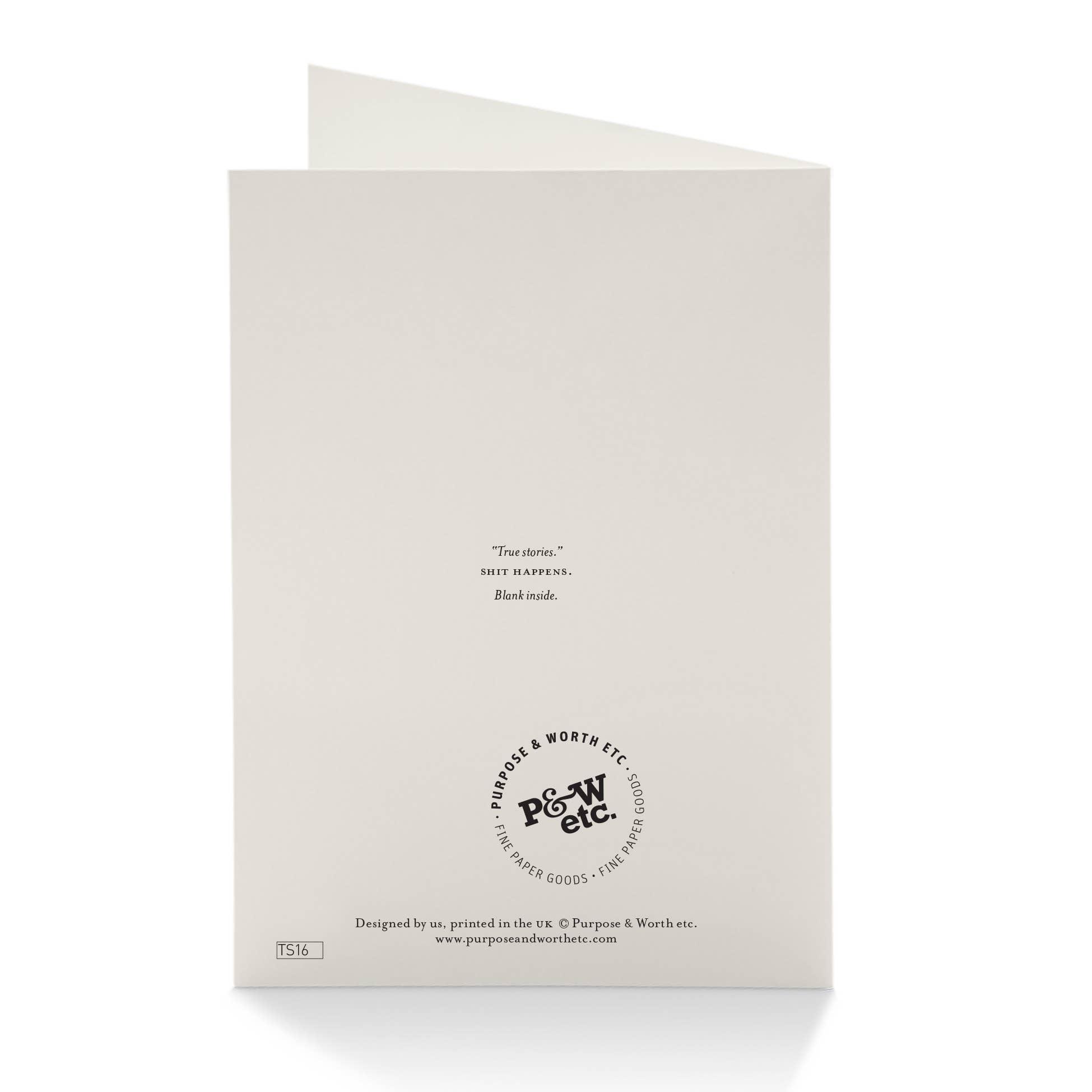 Purpose & Worth etc - Wholesale Sympathy Card - Shit Happens Funny Sympathy Card | Bad Luck Card1