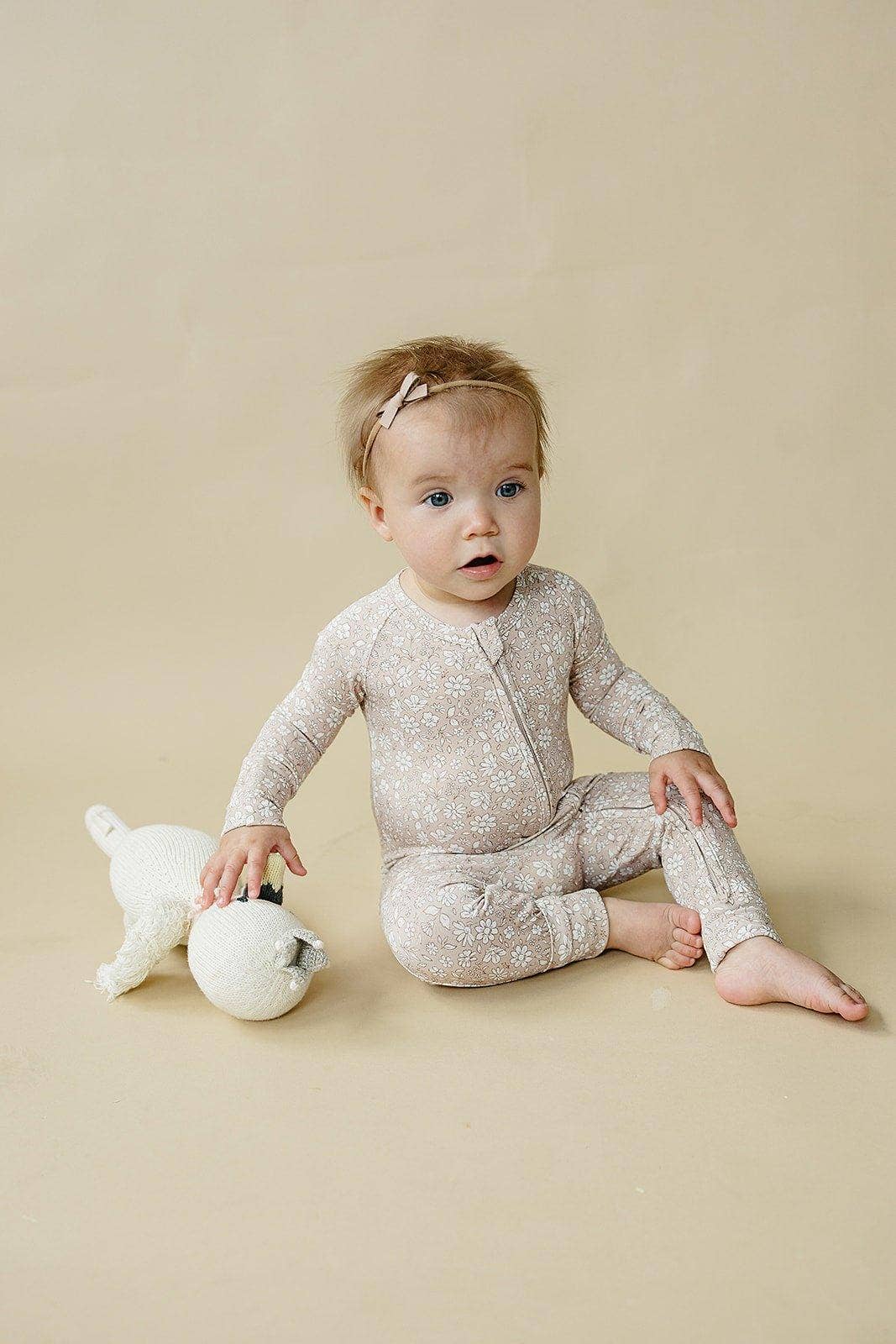 Little Joy Co. - Wholesale Sleepsuit - Baby - Dainty Ditsy Bamboo Zippy Romper15