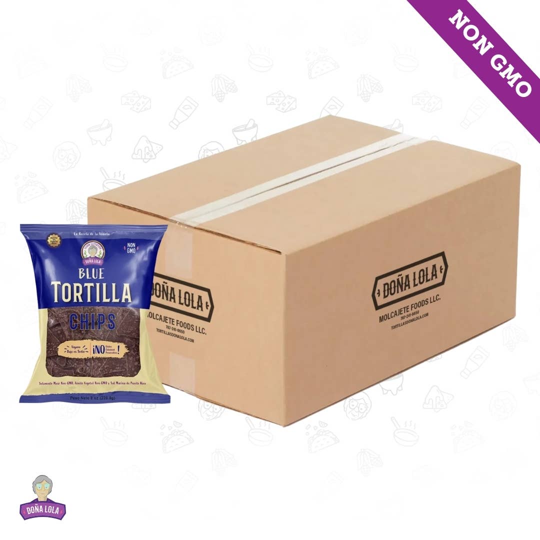 Molcajete Foods – wholesale Crisps – Doña Lola - Tortilla Chips - Organic Blue Corn - 14/8 oz Bag1