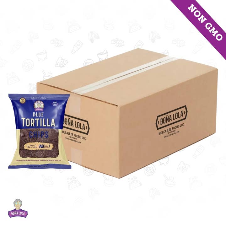 Molcajete Foods - Wholesale Chips - Doña Lola - Tortilla Chips - Organic Blue Corn - 14/8 oz Bag1