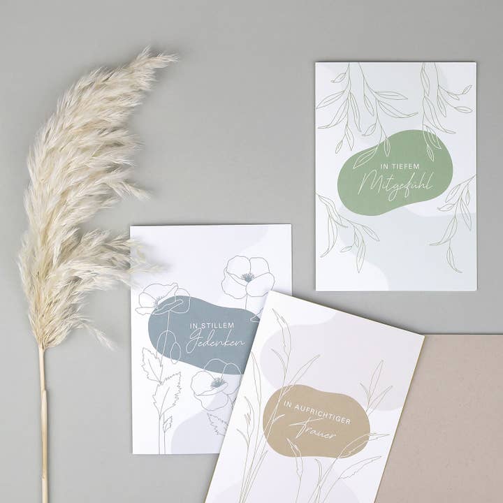 Kunst an Papier - Wholesale Sympathy Card - Ava Mohn sympathy card2