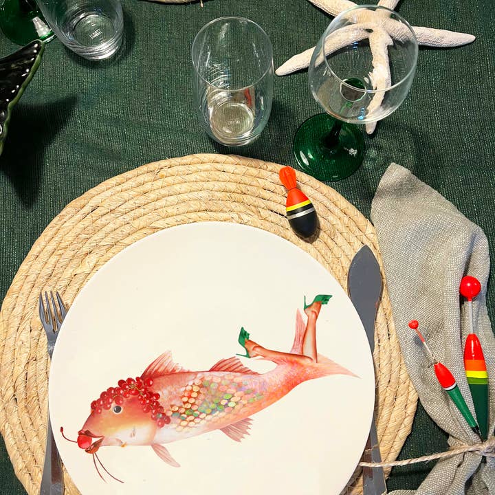 Bordy's - Wholesale Dinnerware Set - Catchy - 2. The Sunset Catch dinner plates1