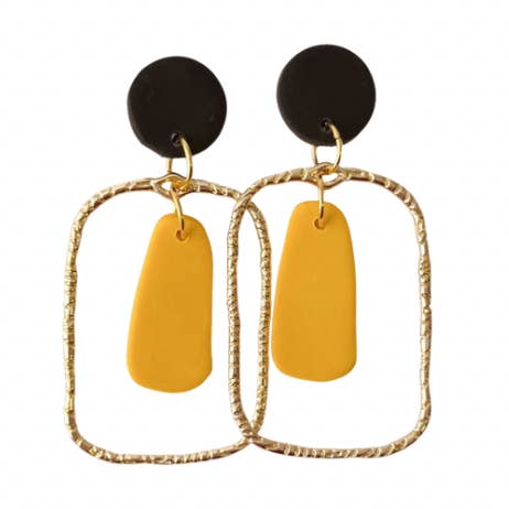 Black and Yellow Earrings | Game day Jewelry, Team Gifts for wholesale by Sweet Tree