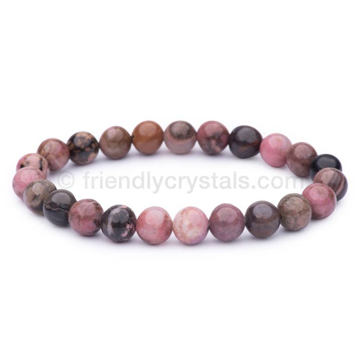 Pulsera Power de rodonita para venta al por mayor de Friendly Crystals
