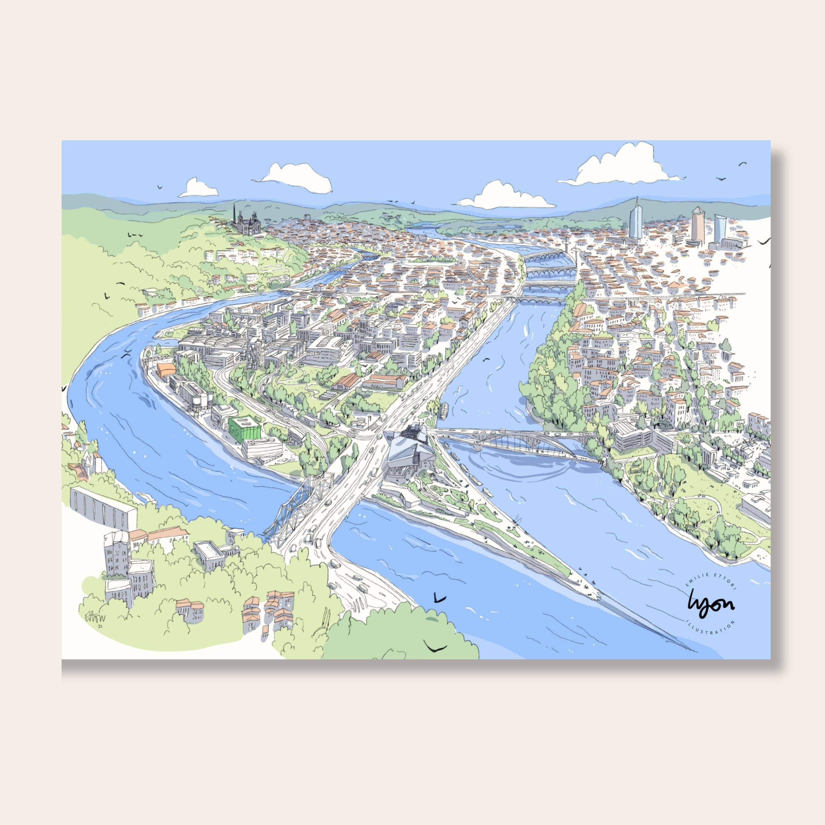 EMILIE ETTORI ILLUSTRATION - Wholesale Art Print - Panoramic Confluence2