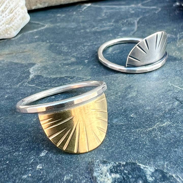 Half Ginkgo Stacker for wholesale by Midnight Pacific Studio