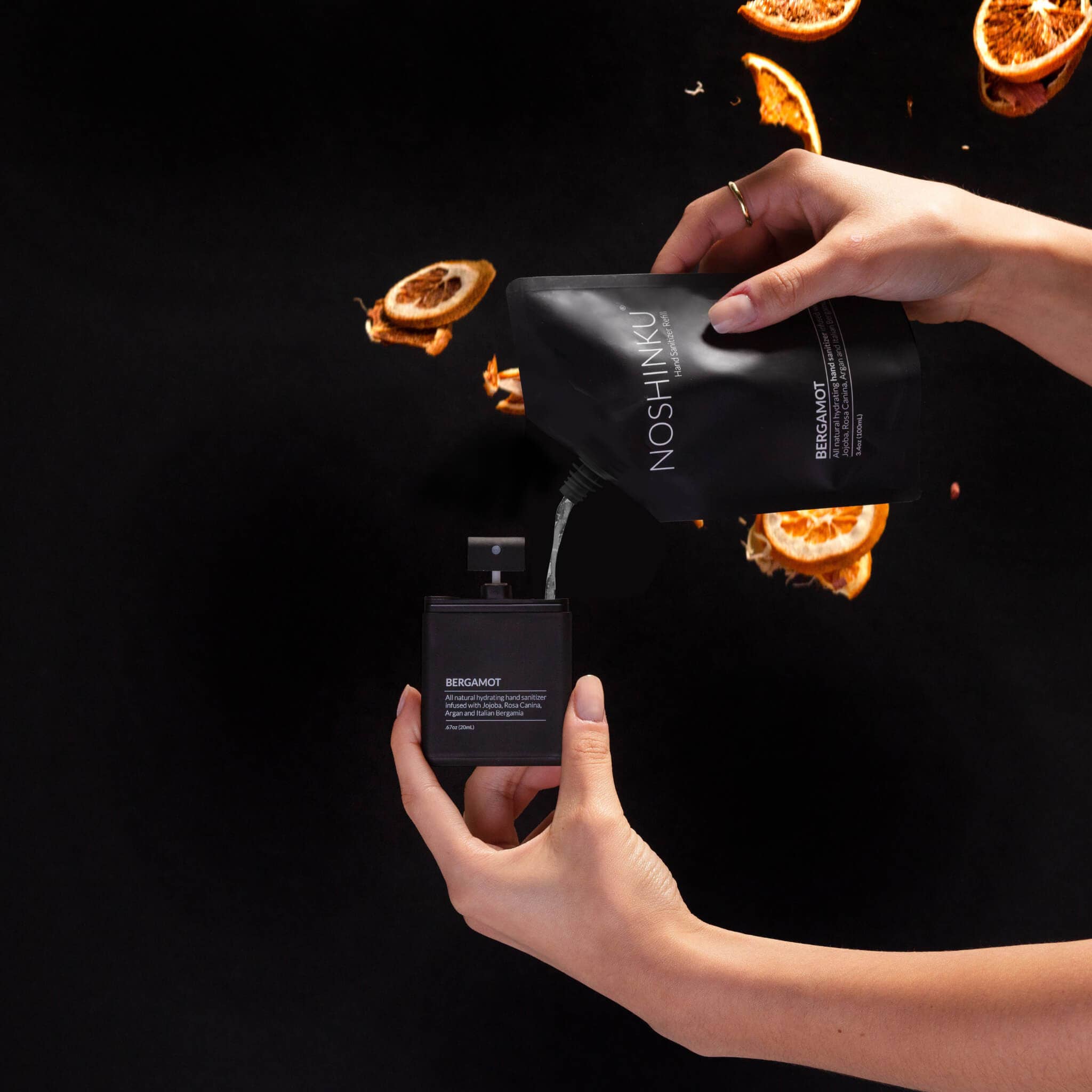 Noshinku - Wholesale Hand Sanitizer - REFILLABLE Bergamot Ultra-Moisturizing Pocket Hand Sanitizer2