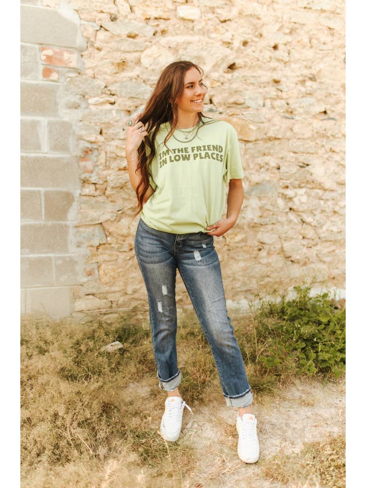 Pistachio The Friend In Low Places Graphic Tee for wholesale on Faire3