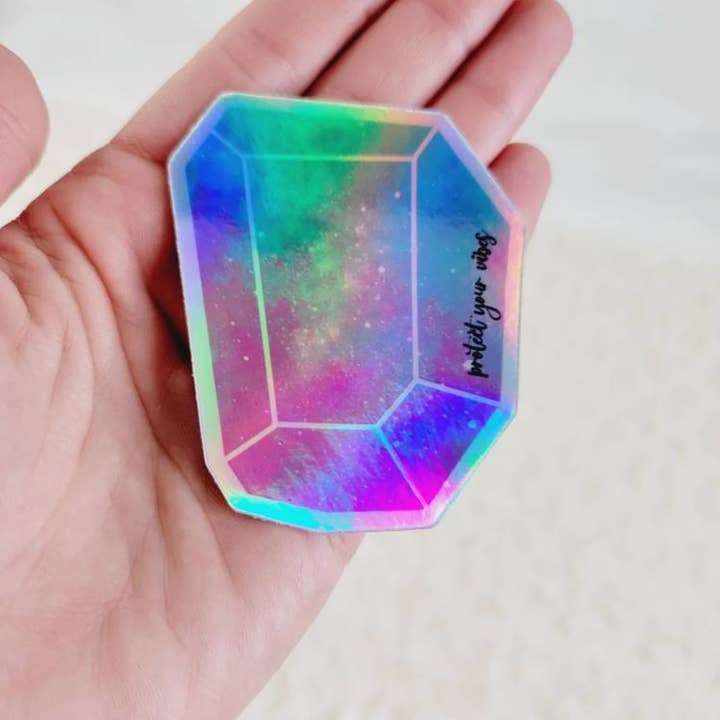 LC Designs - Wholesale Sticker - Holographic Crystal Die Cut Sticker1