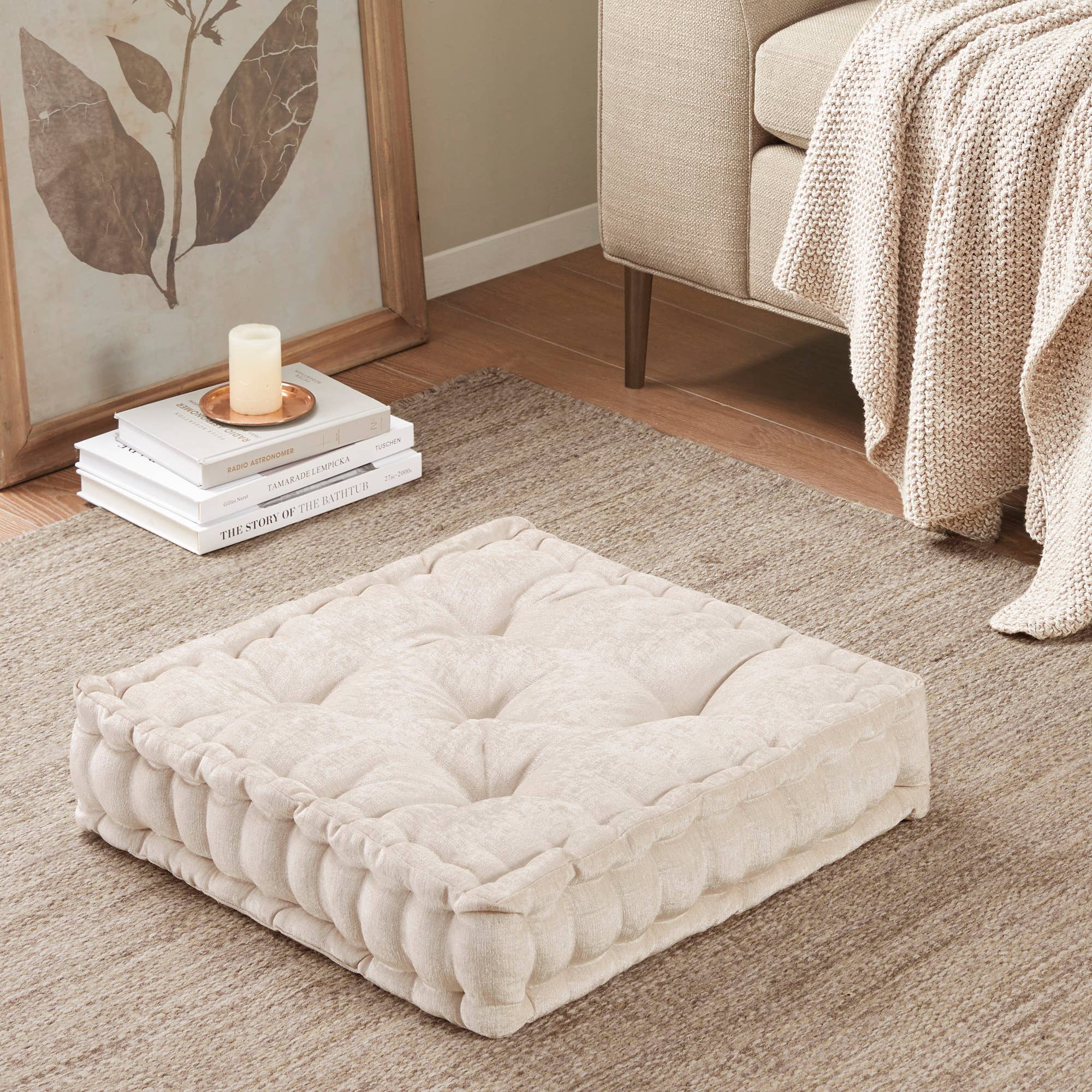 Olliix - Wholesale Floor Pillow - Square Large Pillow Seating Floor Cushion, Ivory3
