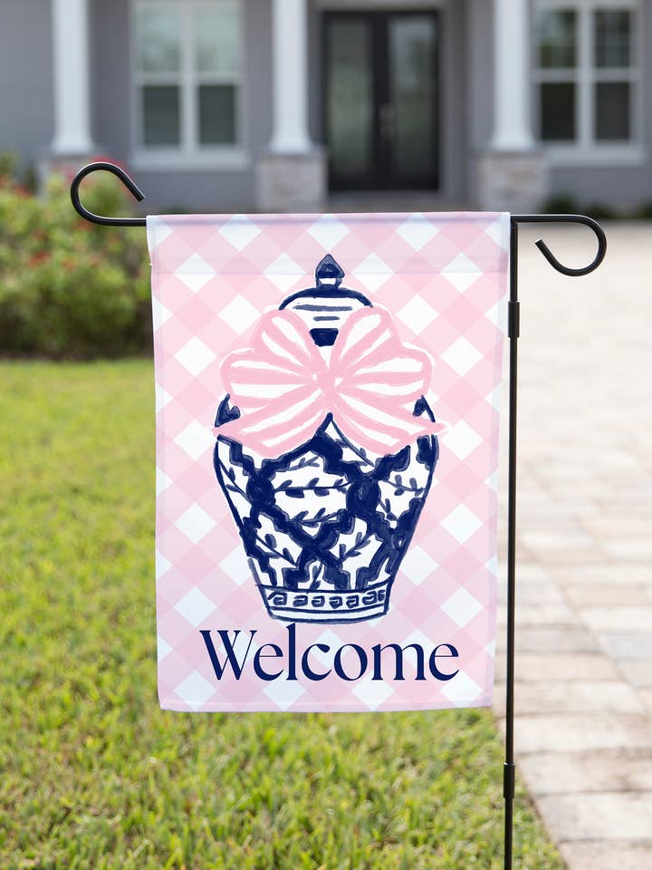 Valentinsdag Haveflag – Lyserød Ingefærkrukke for engroshandel hos The Navy Knot