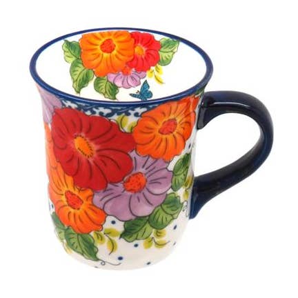 TASSE EN CÉRAMIQUE 320ml AVEC FLEURS pour la vente par JUMI