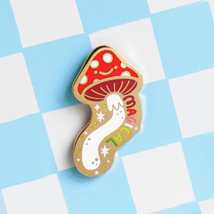 MUSHROOM Enamel Pin Magical for wholesale by Sketchinc