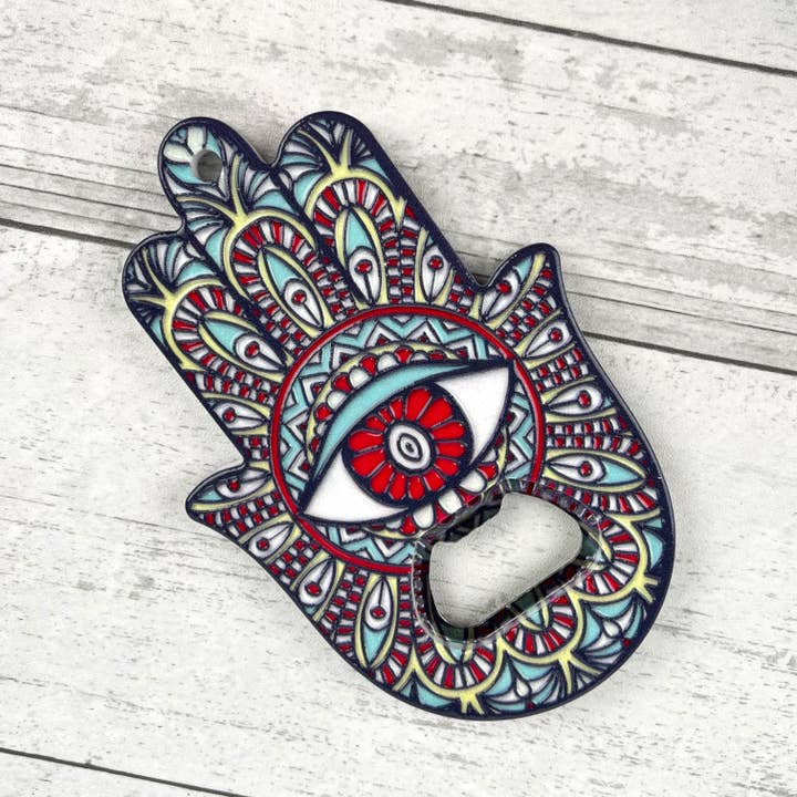 SoapElenGlen - Wholesale Bottle/Wine Opener - Hand Of Fatima Bottle Opener, Palm Fridge Magnet