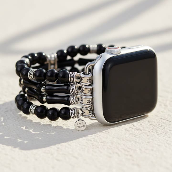 Moonlight Agate Stretch Apple Watch Strap for wholesale by Cape Diablo