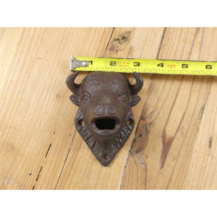 Midwest Craft House - Wholesale Bottle/Wine Opener - CAST IRON BUFFALO HEAD BOTTLE OPENER