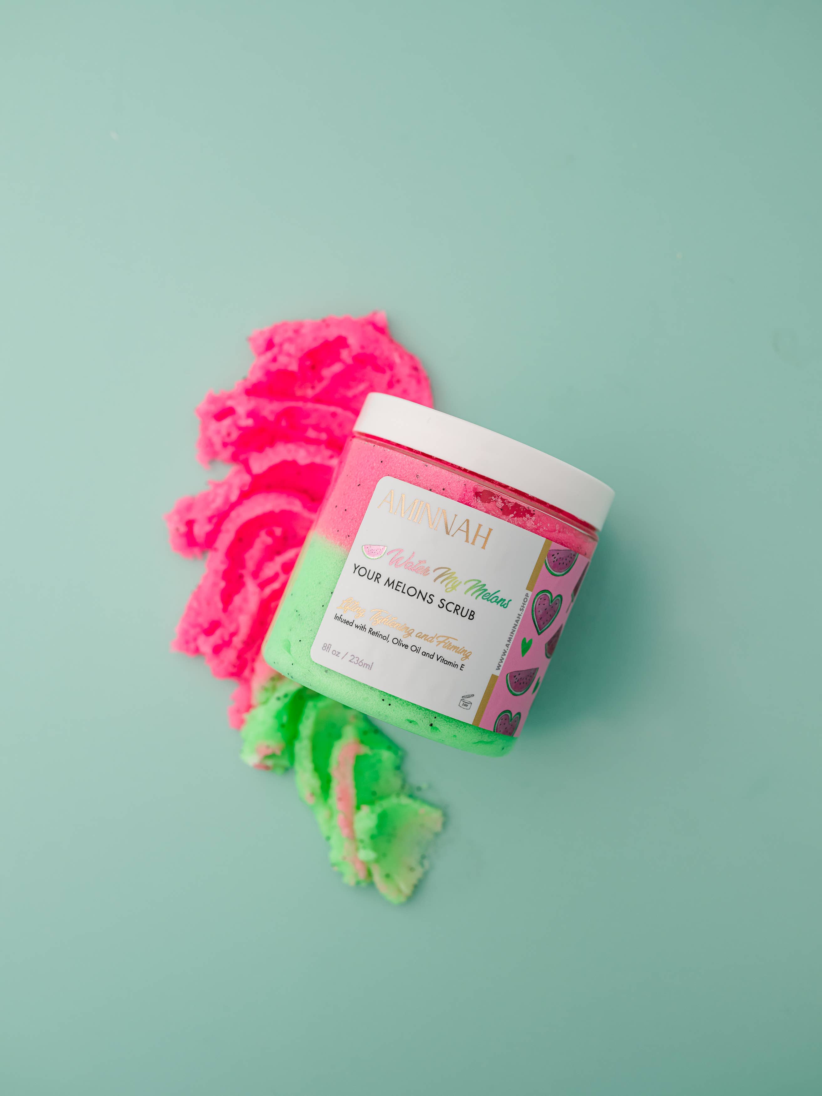 AMINNAH - Wholesale Body Scrub/Exfoliant - 'Water My Melons' Boob Scrub1