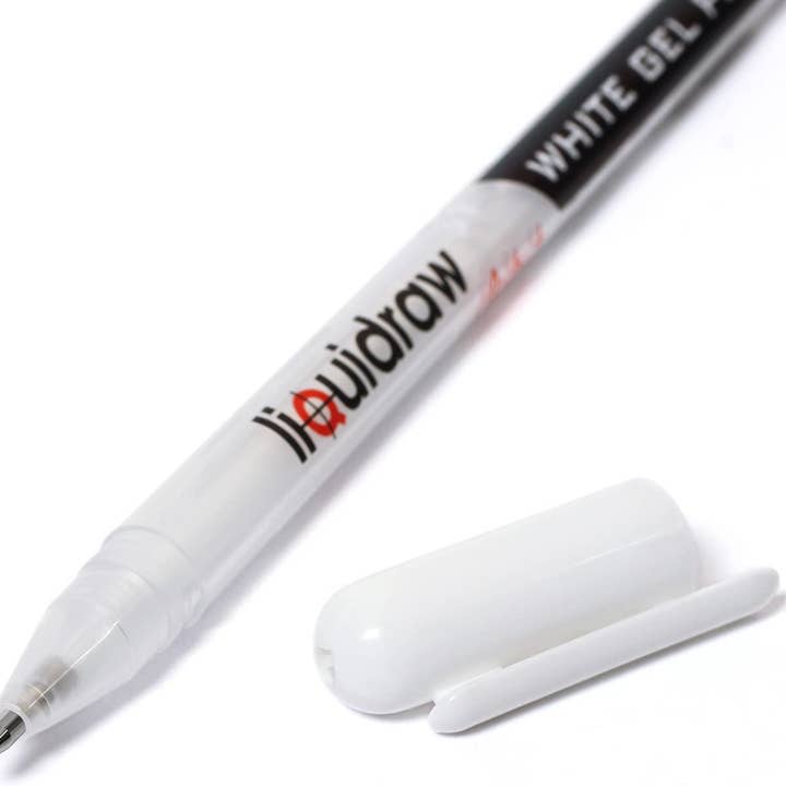 Liquidraw – wholesale Pen – Liquidraw White Gel Pens For Art, Black Paper 0.8mm Fine Point Gel Pen For Artists, Highlights, Drawing, Writing & Sketching Designs