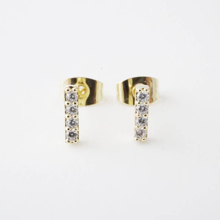 Honeycat Jewelry - Wholesale Dangle Earrings - Crystal Drop Bar Earrings