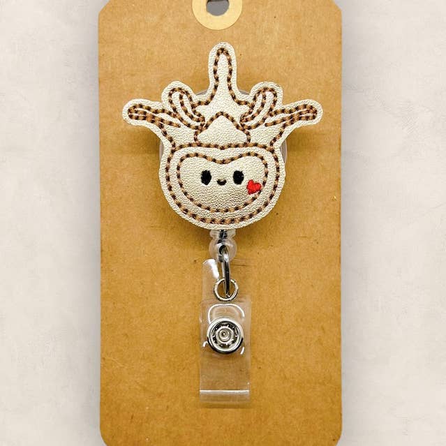 Vertebrae Badge Reel for wholesale by The SmallTownSunshine Company