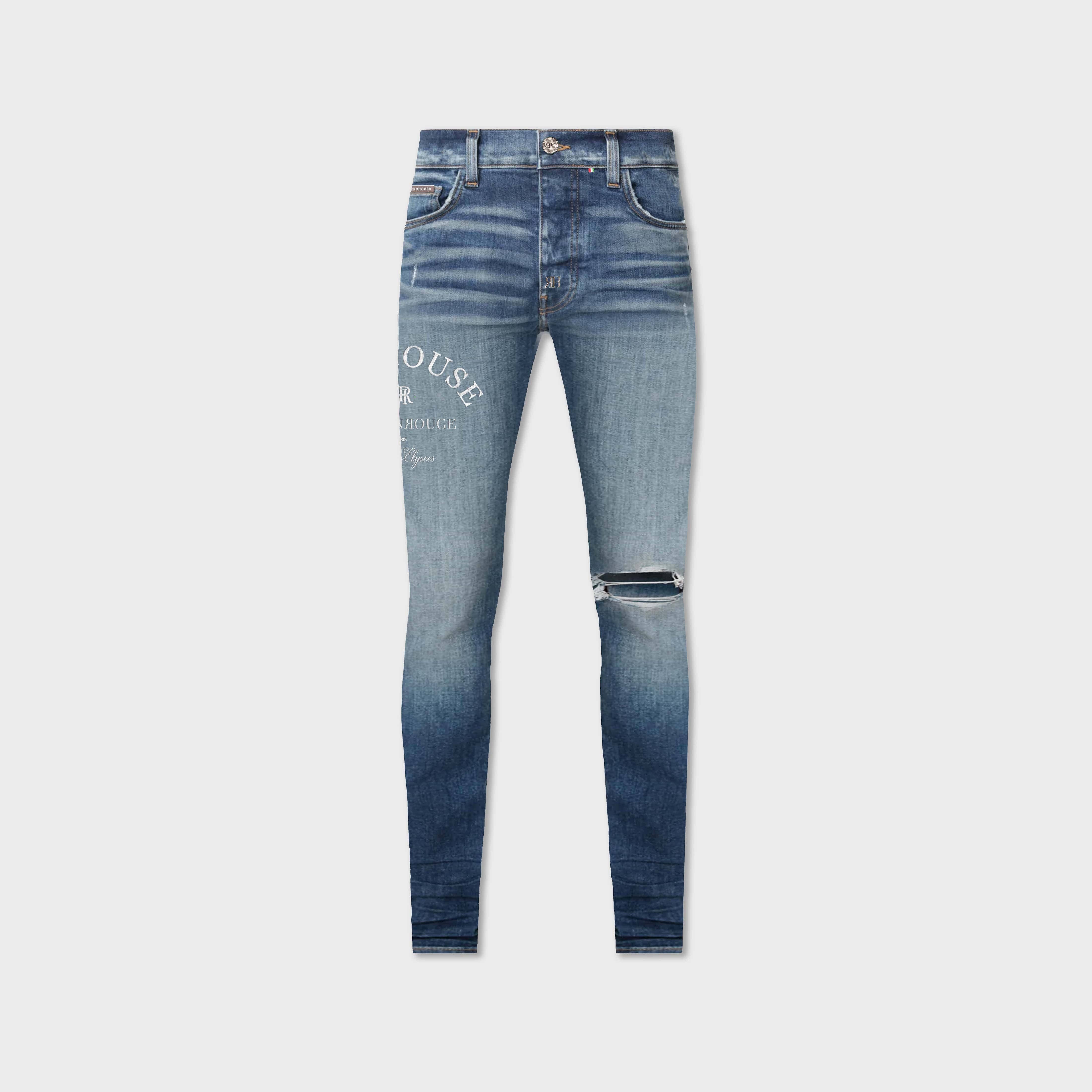 REDHOUSE - Vendita all'ingrosso Jeans - Uomo - ЯH CHAMPS ELYSEES BLUE SLIM DENIM0