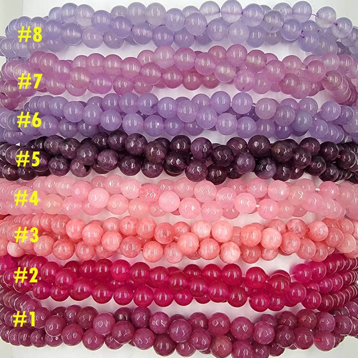 Quartz rose naturel rose perles rondes lisses 8mm ORG149 pour la vente par Beads Creation
