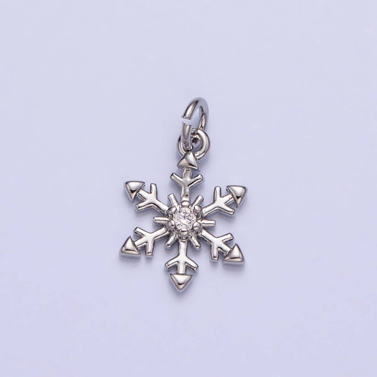 Aim Eternal - Wholesale Individual Charm/Pendant - Mini Gold plated Winter Cubic Snow Flake Charm Small Silver Snow Flake Pendant AC721 AC7221