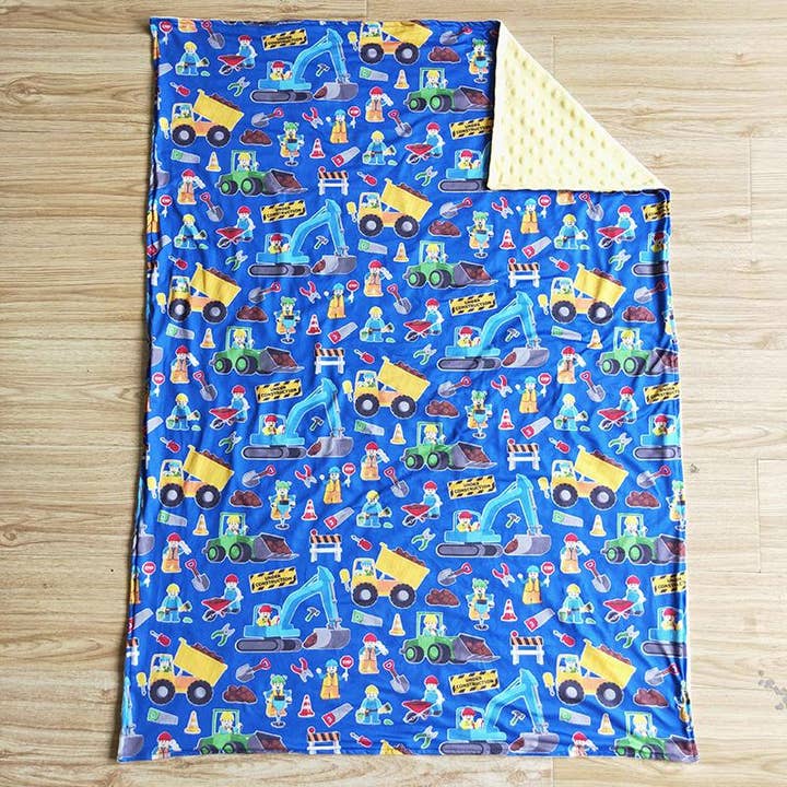 Aier Wholesale - Wholesale Bedding Blanket - Kids & Baby - Tractor Minky blankets