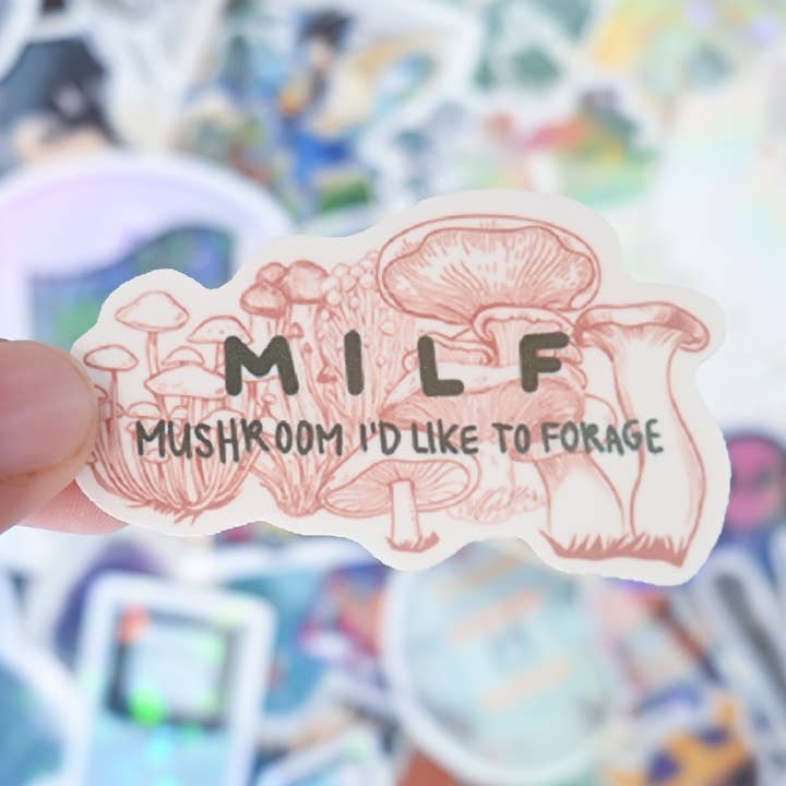 Mushroom MILF Sticker for wholesale by Giselle Luna
