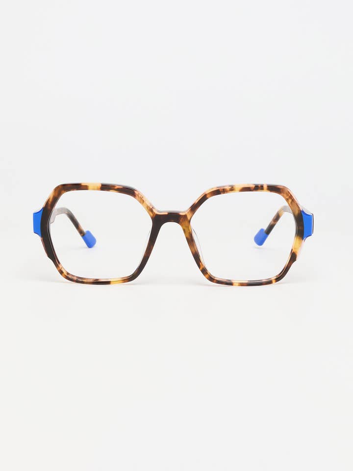 Montures Optiques Bicolores Écaille de Tortue Verte/Bleue pour la vente par TIWI