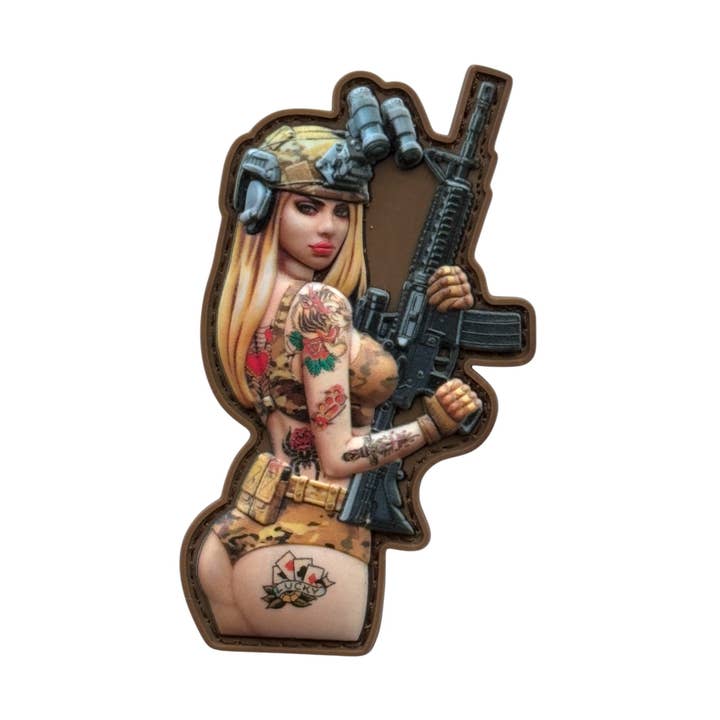 PATCH D'HUMEUR TACTIQUE PIN-UP V2 EN PVC pour la vente par ARTPATCHES