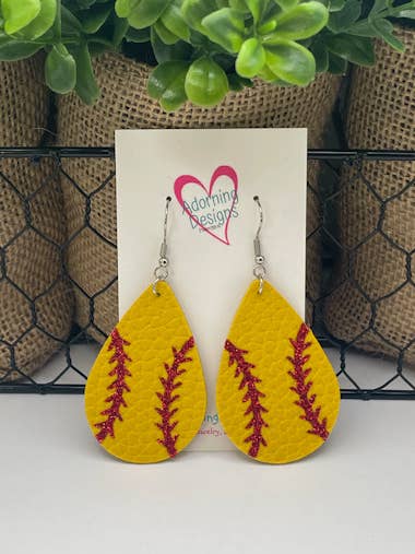 Softball Dangles for wholesale by Adorning Designs