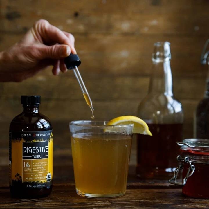 Herbal Revolution Farm + Apothecary - Wholesale Tincture - Digestive Tonic: Raw ACV w/Mother Digestive + Detox Support