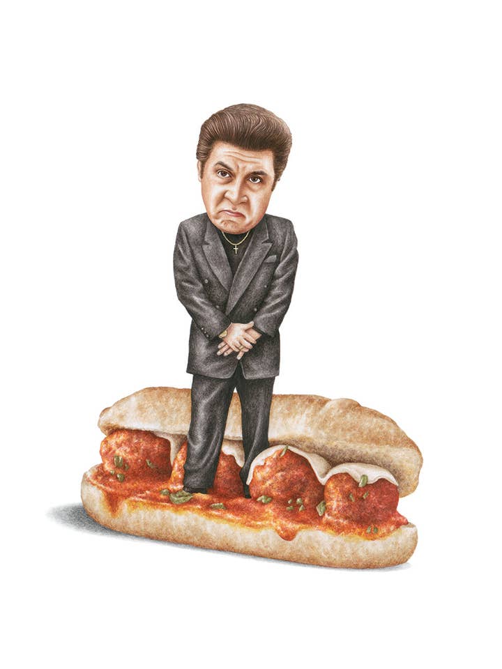 Silvio Dante Watercolor Print for wholesale by Celebs on Sandwiches
