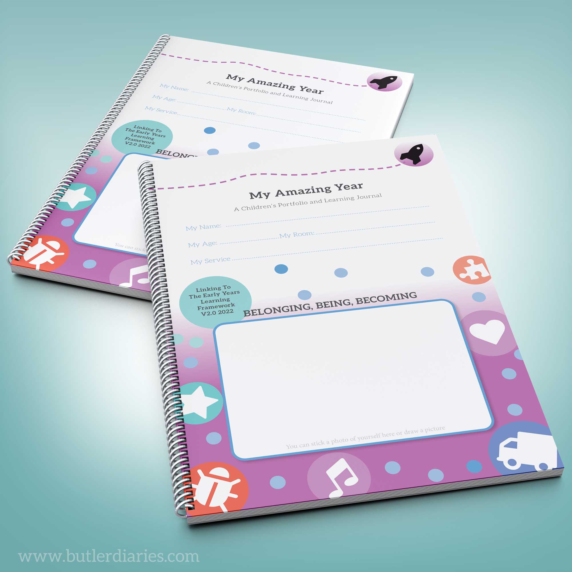 Butler Diaries - Wholesale Journal/Diary - Kids - My Amazing Year - Portfolio Learning Journal for Children A43