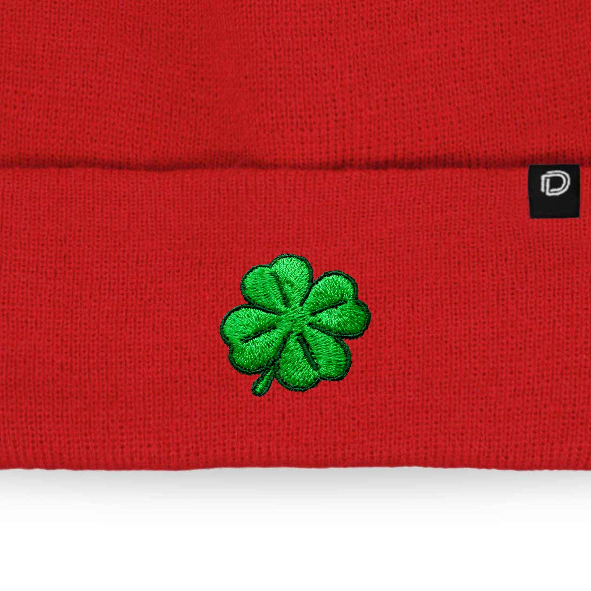 Dalix - Wholesale Beanie - Women's - Dalix Embroidered Clover Beanie Cap Cuffed Knit Hat Women69