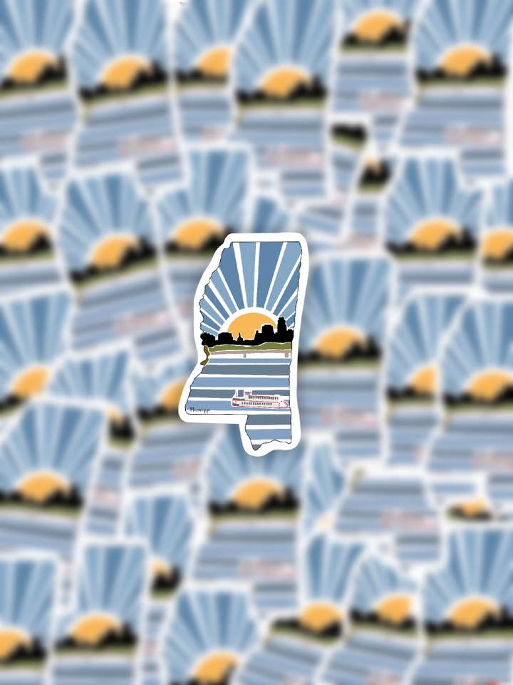 Sticker État du Mississi pour la vente par CreationsByMaddied