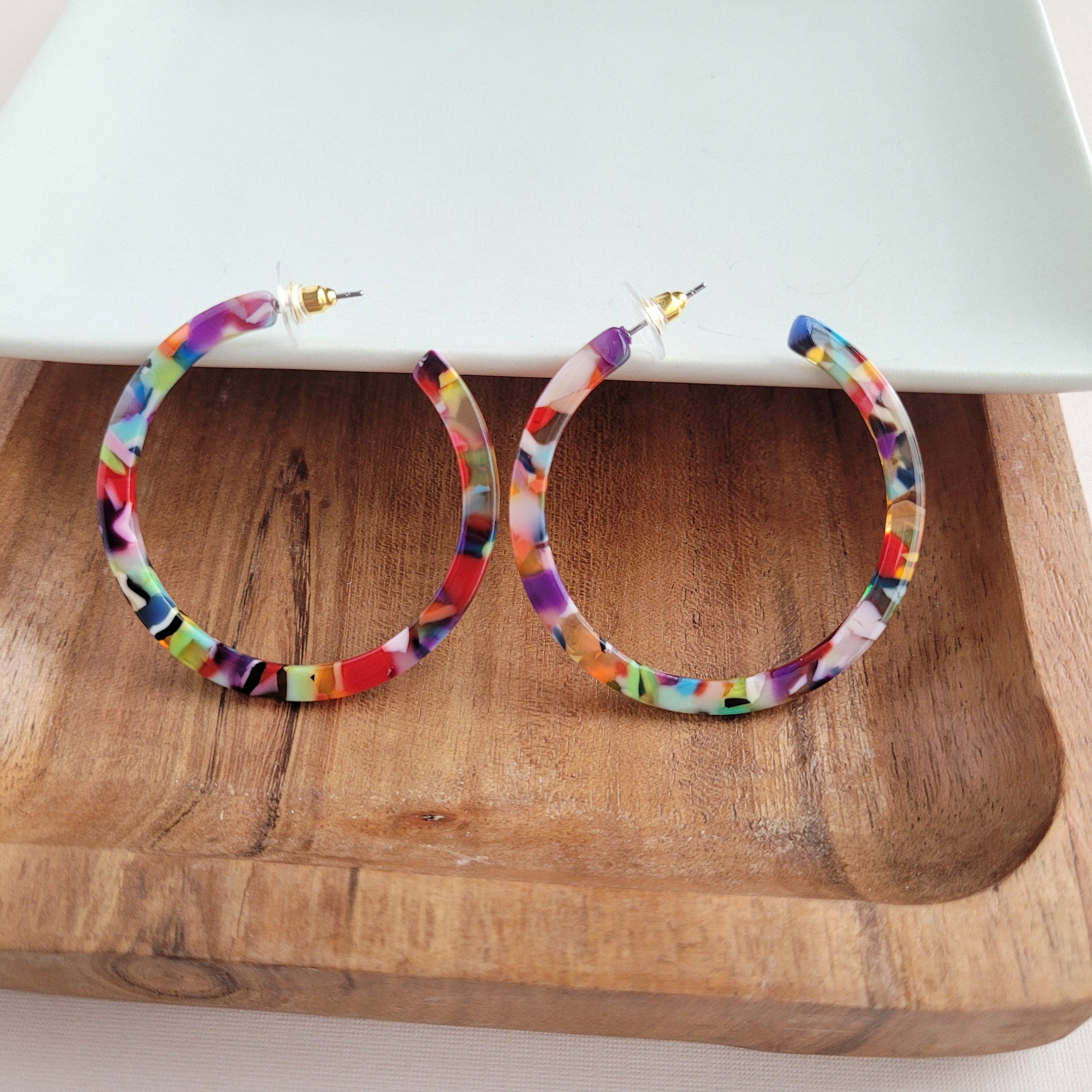 Spiffy & Splendid - Vendita all'ingrosso Orecchini a cerchio - Cameron Fiesta - Orecchini a cerchio grandi colorati, gioielli Spiffy & Splendid15