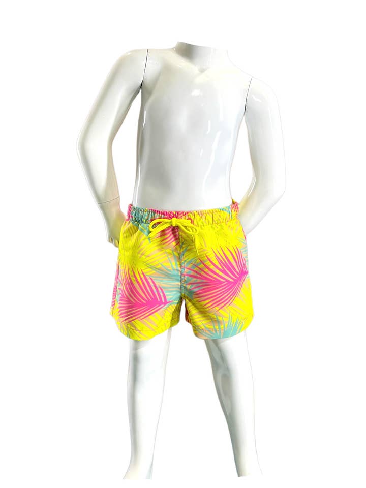 Boy's Swim Short-BP285_ Multi Palms for wholesale by MARINA WEST SWIM