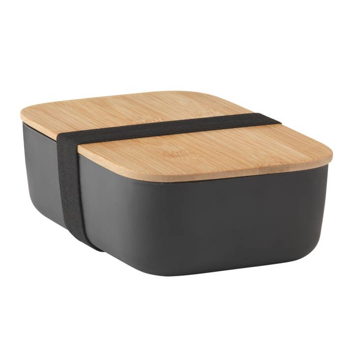 Jungley – Großhandel Lunchbox/-tasche – Eco Bamboo Lunchbox - Schwarz