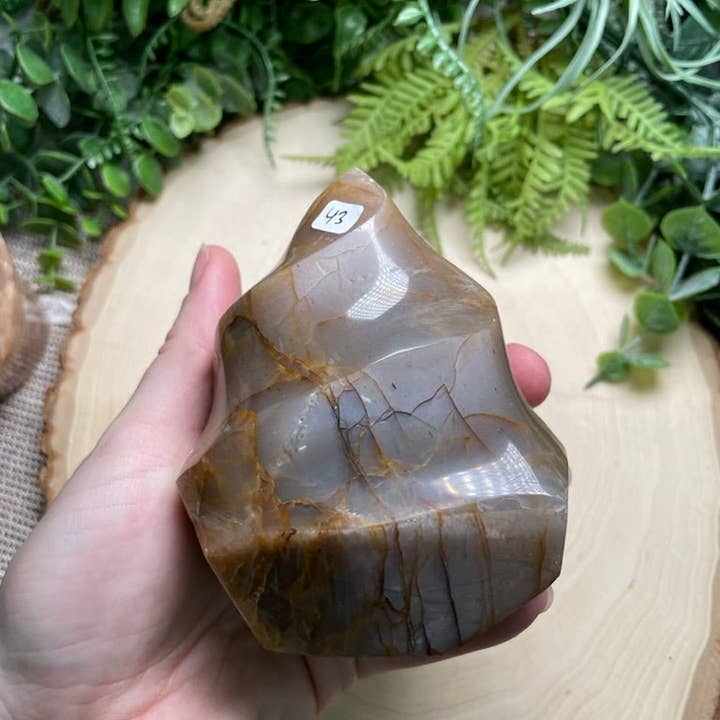 Copper Ashes - Wholesale Spiritual Stone/Crystal - Peach Moonstone Flame3