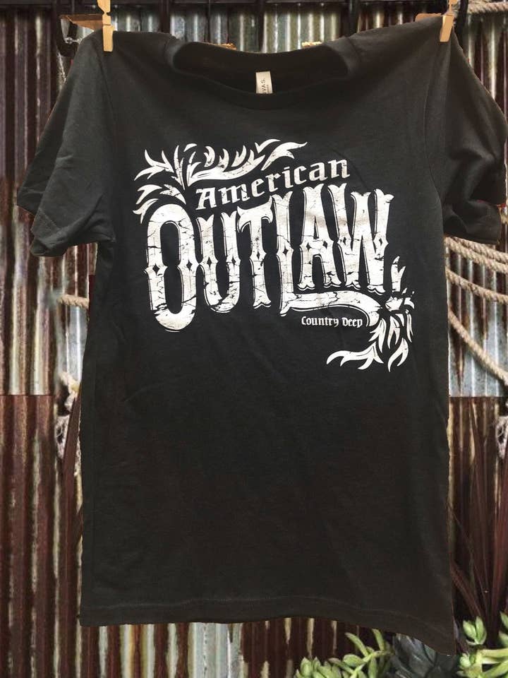 Country Deep Apparel - Wholesale Screen Printed T-Shirt - Unisex - American Outlaw Vintage Unisex T-Shirt